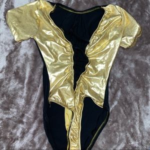 Black and gold body suit bartender